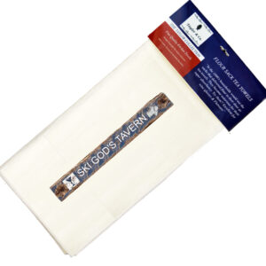 Ski God’s Tavern Flour Sack Tea Towels. (Min 12)