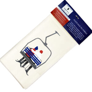 Ski Chair Lift Flour Sack Tea Towels. (Min 12)