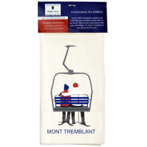 Custom Name Drop Ski Chair Lift Flour Sack Tea Towels. (Min 12)