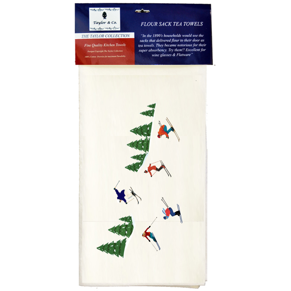 Ski Day Flour Sack Tea Towels.(Min 12) - Image 2