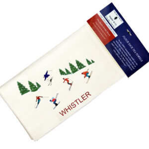 Custom Name Drop Ski Day Flour Sack Tea Towels.(Min 12)
