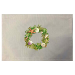 Shell Wreath Placemats. Indoor/Outdoor. 12″ x 18″  (Min 12)