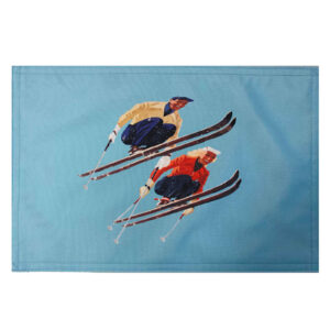 Skiers Placemats. Indoor/Outdoor. 12″ x 18″
