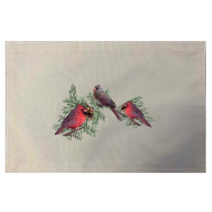 Winter Cardinals Placemats. Indoor/Outdoor. 12″ x 18″ (Min 12)