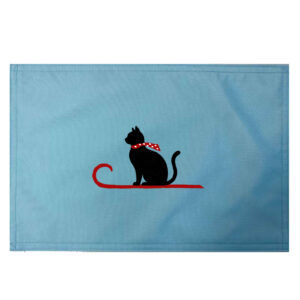 Sleigh Cat Placemats. Indoor/Outdoor. 12″ x 18″  (Min 12)