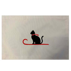 Sleigh Cat Placemats. Indoor/Outdoor. 12″ x 18″  (Min 12)