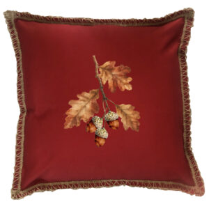 Acorn Burlap Lace Trim Linen Weave Pillows Trim. 18″ x 18″ (Min 2)