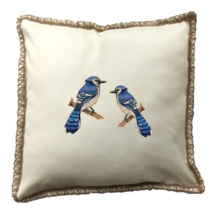 Blue Jay Burlap Lace Trim Linen Weave Pillows Trim. 18″ x 18″ (Min 2)
