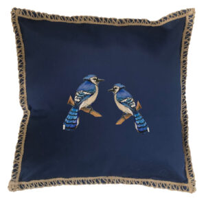 Blue Jay Burlap Lace Trim Linen Weave Pillows Trim. 18″ x 18″ (Min 2)