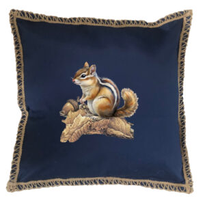 Chipmunk Burlap Lace Trim Linen Weave Pillows Trim. 18″ x 18″ (Min 2)