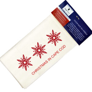 Snow Flake “Christmas In Your Town” Flour Sack Tea Towels. (Min 24)