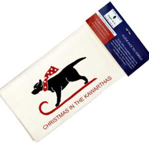 Sleigh Dog “Christmas In Town Name” Flour Sack Tea Towels.(Min 24)